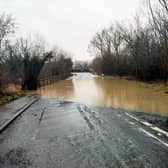 Tom Lane, between Duckmanton and Inkersall, is one of the flooded routes. 
Credit: Jack Preece