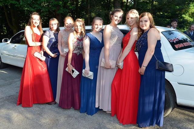 Ripley Academy prom held at Blackbrook house Belper. Group picture