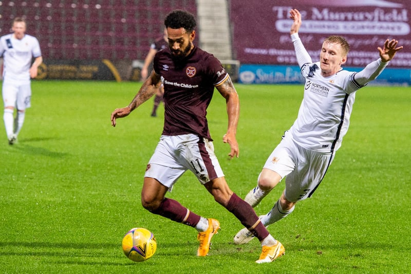 Has shown at Motherwell that he possesses quality, pace, directness and confidence. That wasn’t seen enough at Tynecastle. His last game for the club saw him subbed at half-time against Alloa.