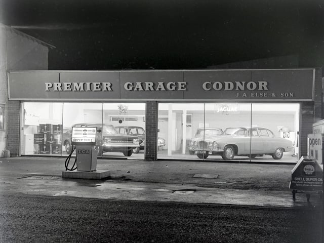 Showroom at Premier Garage in Codnor,, November 1966.