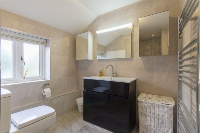 The ensuite shower room which serves the main bedroom.