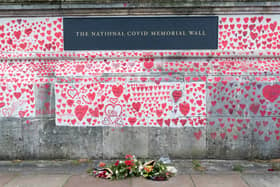 The National Covid Memorial Wall in Westminister. The number of Covid deaths in every Derbyshire area since 'Freedom Day' have been revealed in new figures.