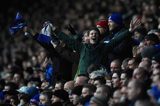 Chesterfield fans enjoy their day during the FA Cup Fourth Round match between Derby County and Chesterfield at Pride Park.