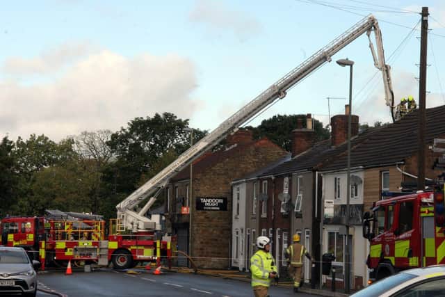 Emergency services at the scene of the fire on Newbold Road yesterday (September 27)