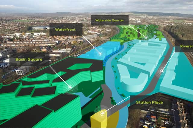 The fly-through video shows how Waterside and its various neighbourhoods will appear when complete.
