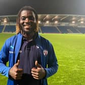Kabongo Tshimanga was a happy man after his hat-trick. Picture: Bron Jenkinson.