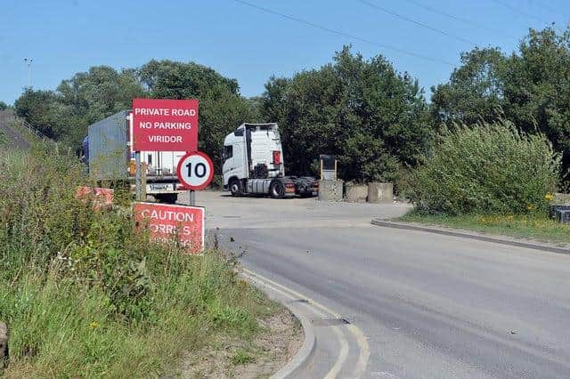 Lorries visit the Erin Landfill site at Duckmanton.