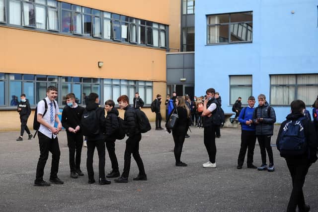Larbert High School as all pupils return to full time learning in school from Monday (Pic: Michael Gillen)