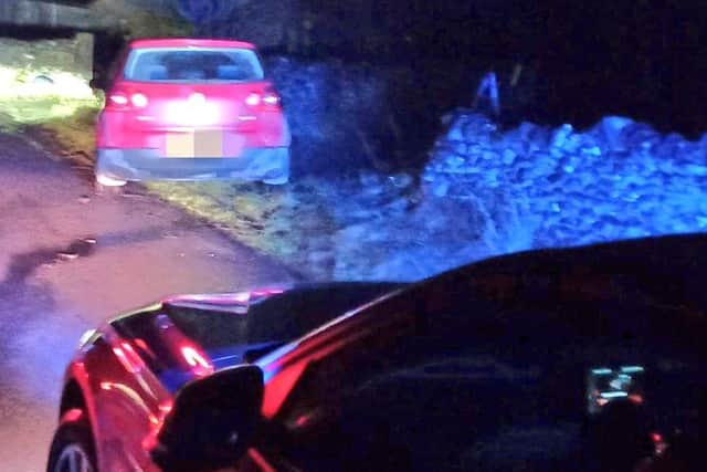 An alleged drink-driver crashed into a wall in Derbyshire. Image: Derbyshire Roads Policing Unit.