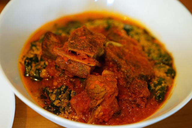 Egusi soup is made from ground melon seeds and is a highlight of Nigerian cuisine, as well as one of Margaret's recommended dishes.