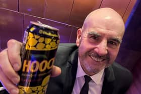 Steve Perez, founder and chairman of Global Brands Limited, with a can of Hooch.