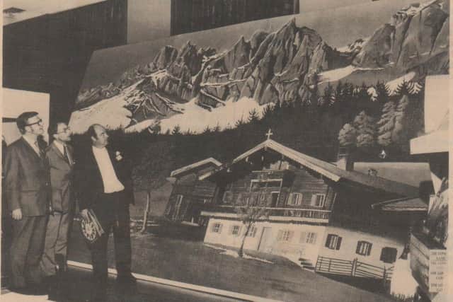 John Trowsdale with the original ski chalet jigsaw in 1971