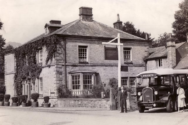 Ashopton Inn, 1936, in the Ashopton Village which  demolished to make way for the Ladybower Reservoir
