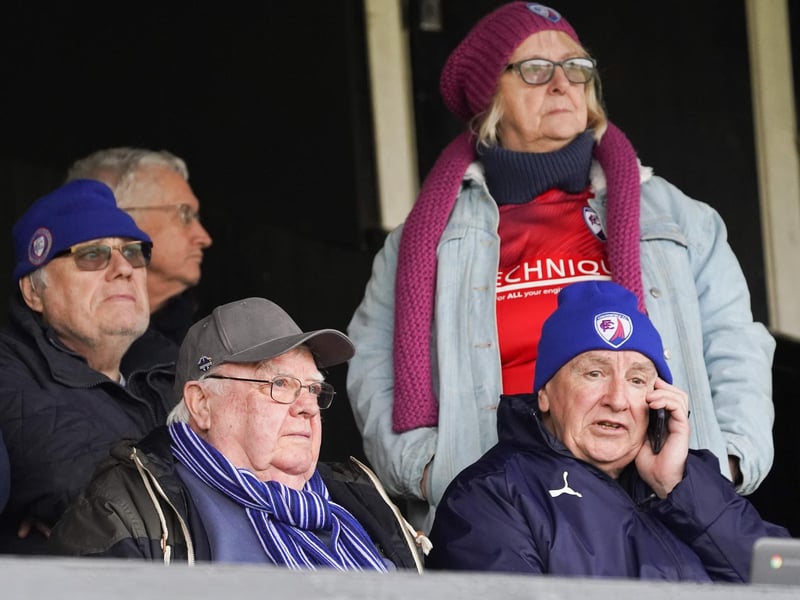 Chesterfield fans before the game at Chorley on 7th March 2020. Who can you spot?