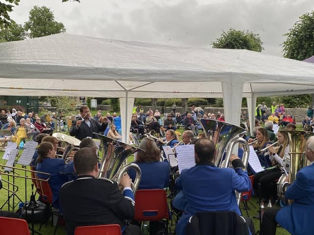 Brass in the Park concert at Bakewell Recreation Ground in aid of the Rob Burrow Motor Neurone Disease (MND) Research Appeal.