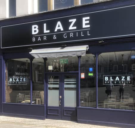 The exterior of the new Blaze Bar & Grill in Chesterfield