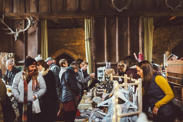 Haddon Hall, near Bakewell, will welcome more than 100 of the finest producers including ceramicists, silk artists, jewellers, candle makers, chocolatiers, woodworkers and stationery sellers to its Mercatum Christmas Artisan Market which will run over three long weekends, November 17-20; November 24-27; December 1-4, 2022 from 9am to 5pm (last admission 4pm). Tickets £7.50 per adult (children under 16 – free). Ticket price includes parking. Book online at www.haddonhall.co.uk, call 01629 810917 or email: julie@haddonhall.co.uk