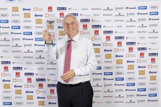 Peter Kelsey, managing director of Designer Contracts, admitted that  his Outstanding Achievement in the Flooring Industry award came as a complete surprise.