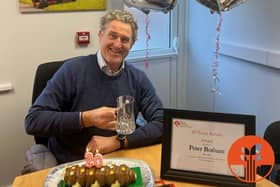 Managing Director, Peter Botham, celebrating Shed's 20-year anniversary.