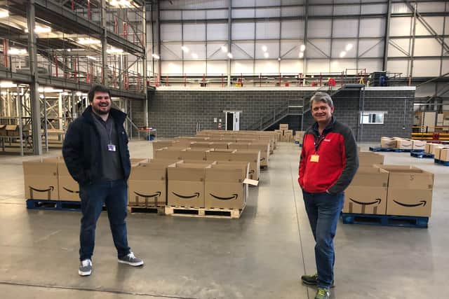 County council workers Tom Howe and James Adams are part of the efforts to help feed people.
