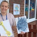 Children at the nursery painted animal pictures to sell in aid of the zoo