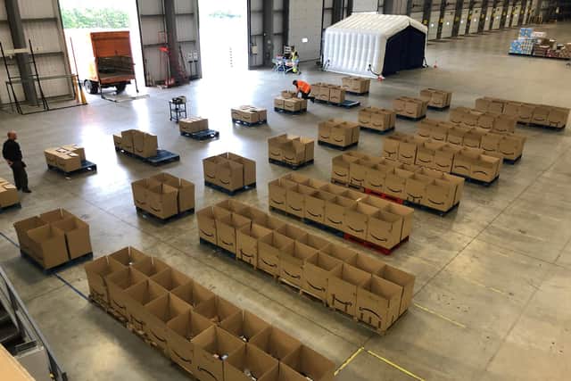 Hundreds of food parcels, packed at a warehouse in the Chesterfield area, have been sent to vulnerable residents as part of the unit.
