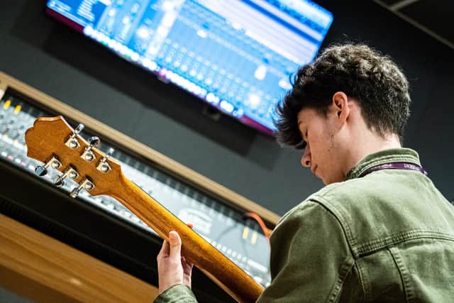 Record a track in a state of the art studio in Chesterfield College.