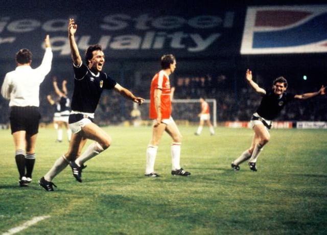 Qualification hopes were in the balance when Davie Cooper scored a penalty in Cardiff with nine minutes left to secure a point and play-off place with Australia on the night Jock Stein passed away.
