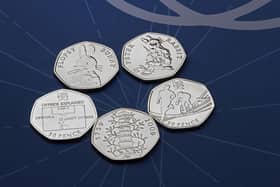 Five of the rarest 50p coins. Picture: Royal Mint/PA Wire