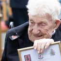 Donald Rose, 109, the UK's oldest surviving WW2 veteran was honoured today with a flying visit from Spitfire
