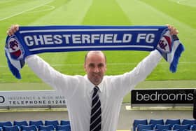 Paul Cook is pictured after being unveiled as the new Chesterfield manager on 26th October 2012. It's fair to say it proved to be a good move for all involved.