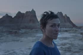 Oscar winner Frances McDormand in Nomadland. Photo courtesy of Searchlight Pictures, copyright 20th Century Studios.
