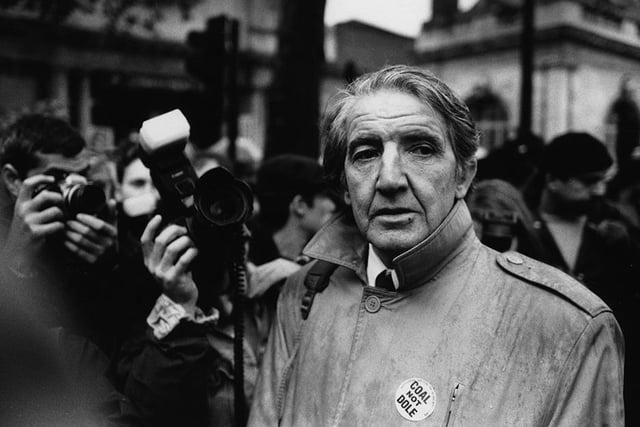 Born February 11, 1932, Dennis Skinner attended Tupton Hall Grammar School and went on to become one of the longest serving members of the House of Commons, and also the longest continuously-serving Labour MP. Known for his left-wing views, he was dubbed the 'Beast of Bolsover' and was a strong supporter of the National Union of Mineworkers. Here he is pictured at a demonstration in London in support of the miners in October 1992.
