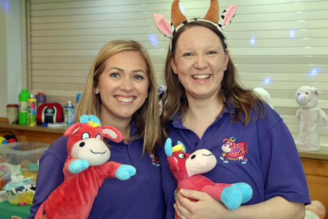 Head Farmer Beck Allison and Farmer Kellsey Brown who offer Moo Music baby and toddler music and movement classes in Chesterfield and surrounding areas