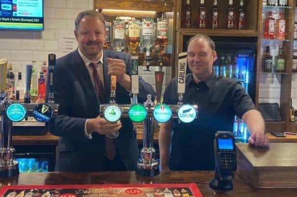 Toby Perkins MP and Lee McMahon.