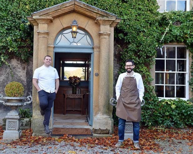 Tom Lawson and Alistair Myers, owners of the Riverside House Hotel at Ashford-in-the-Water.