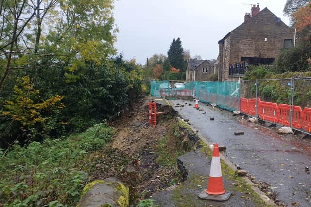 The Leashaw landslip in Holloway. Image from Leon White.
