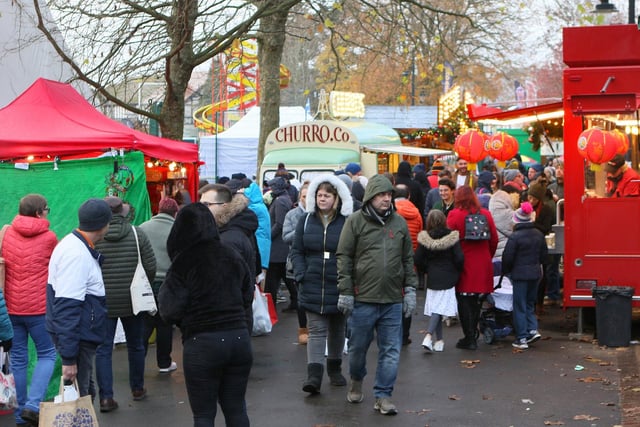 Visitors thronged around the live entertainment stages, fairground rides and food vendors.