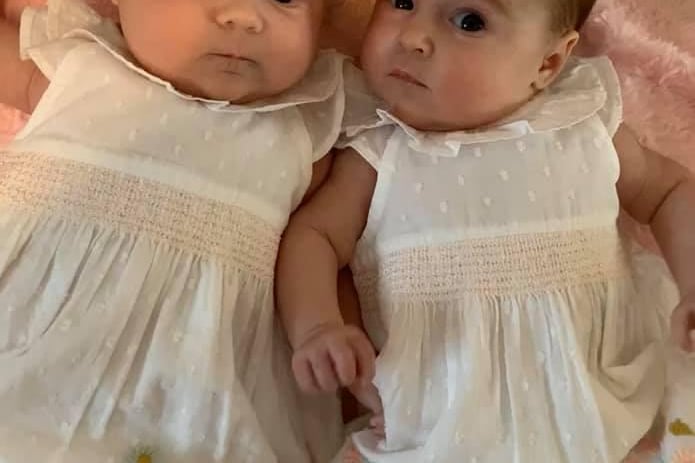 Amie Louise Roberts, said: "My twin girls Delilah and Esmae.  2 months old now, born 8th December 2020."