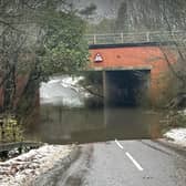The underpass on Wyaston Road between Ashbourne to Wyaston Village is currently closed and drivers are being urged to detour through Osmanton. (Credit: Caroline Sterland)