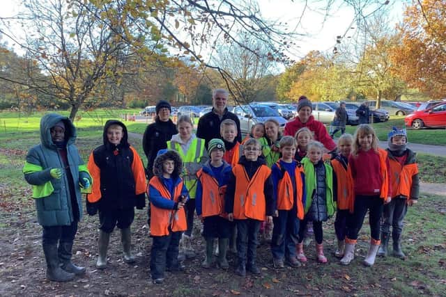 Pupils from Turnditch CE Primary School at Kedleston Hall