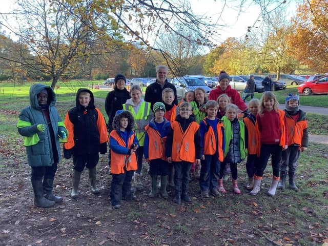 Pupils from Turnditch CE Primary School at Kedleston Hall