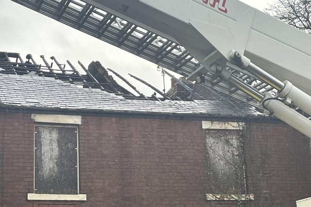 The fire started at the end terraced property and spread to the neighbouring property.