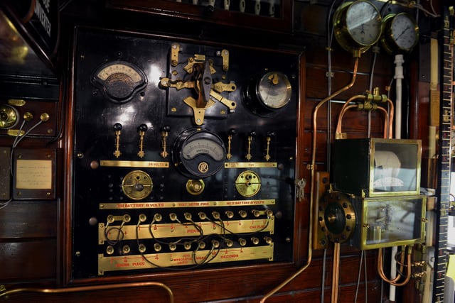Some of the equipment on the 1905 North Eastern Railway dynamometer car that famously recorded the  speeds of The Flying Scotsman in 1934 and Mallard in 1938,  that is being conserved at the National railway Museum in York