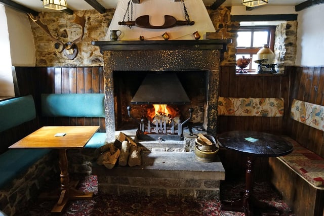 The venue is certainly a cosy one - with the fire perfect to warm up after a chilly day in the Peaks.