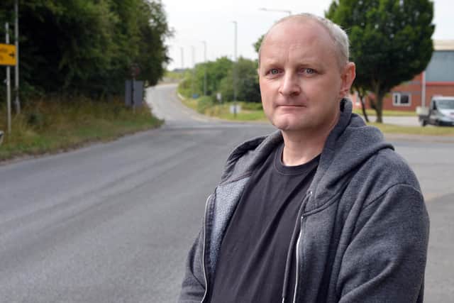 Mark Hughes' partner was seriously injured after aan accident on Eckington Road, Staveley, at the junction with Farndale Road.