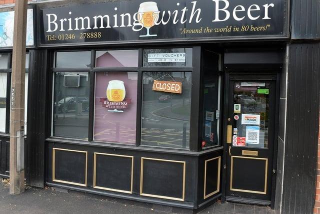 Brimming with Beer offers a minimum of three (up to five) cask ales, plus three permanent and two changing keg beers, as well as ciders and a vast range of bottled beer. Open on Fridays, Saturdays and Sundays. Brimming with Beer scores 4.7 out of 5 based on 88 Google reviews. Andyderby1884 posted: "Fabulous place, always a fantastic selection of cask ales, really friendly happy people."