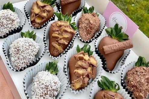 @houseofstrawberry shared this photo of their chocolate covered strawberries.