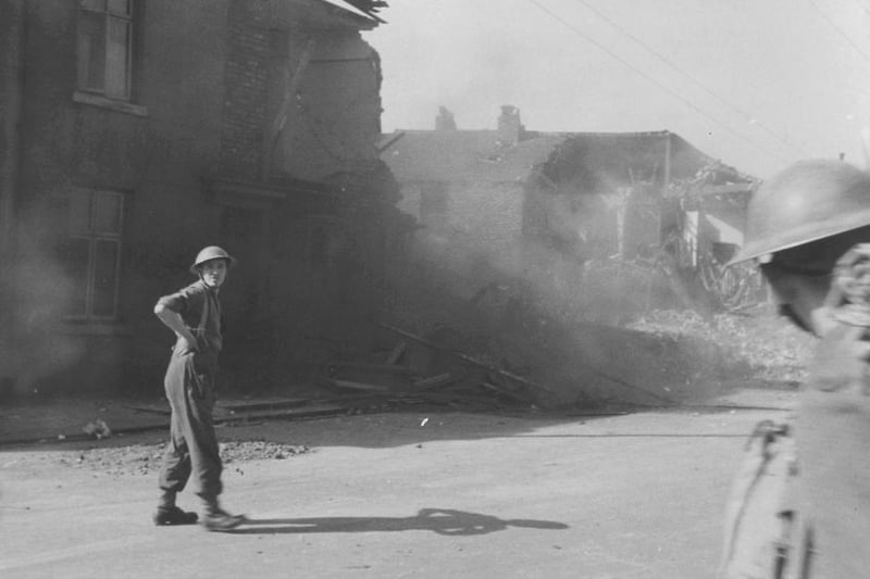 The effects of an air raid on Pilgrim and Hilda Streets were felt on August 30, 1940. Nine people died in the raid. Photo: Hartlepool Museum Service.