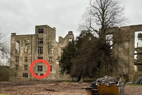 William Mitchell captured the image of what he believes to be a ghost on a family walk at Hardwick Hall.